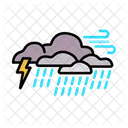 Lluvia Fuerte Fuerte Lluvia Icono