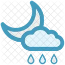 Noche Lluvia Nube Lluvia Icono