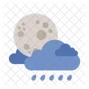 Luna Nube Tiempo Icono