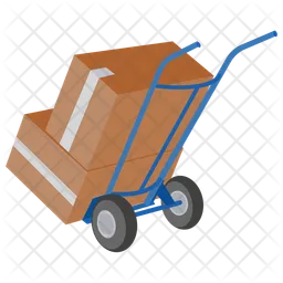 Loaded hand truck  Icon