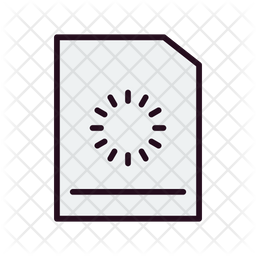 Loading File Icon - Download in Colored Outline Style