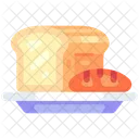 Loaf Baguette Breakfast Icon