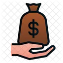 Loan Money Bag Hand Icon