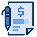 Loan Contract Sign Icon