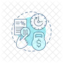 Debt Management Loan Forbearance Mortgage Interest Rate Icon