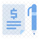 Loan Contract Sign Icon