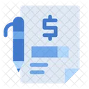 Loan Contract Sign Icon