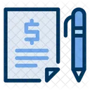 Loan Contract Sign Icon