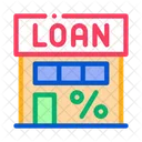 Percent Loan Building Icon