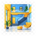 Hotel Reception Room Icon