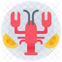 Lobster Lemon Plate Icon
