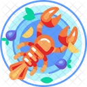 Lobster Dish Shrimp Seafood Icon