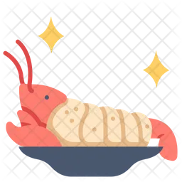 Lobster on dish  Icon