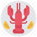Lobster Plate Lobster Lemon Icon