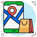 Localizacao De Compras Gps De Compras Mapa De Compras Ícone