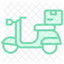 Local Delivery Duotone Line Icon Icon