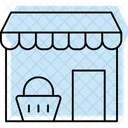 Local Market Color Shadow Thinline Icon Icon