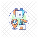 Hydrogen Local Electrolysis Icon