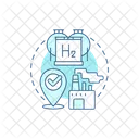 Hydrogen Local Electrolysis Icon