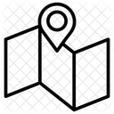 Emplacement Sur La Carte Epingle De La Carte Pointeur De Localisation Icône