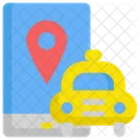 Localisation de taxi en ligne  Icône