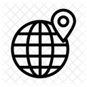 Carte Emplacement Mondial Icône