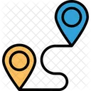 Epingles De Localisation Pointeurs De Localisation Carte Routiere Icon