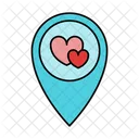 Localizacao Namorados Amor Icon