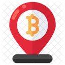 Localizacao De Bitcoin Localizacao De Criptomoeda Localizacao De Criptografia Ícone