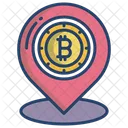 Localizacao Bitcoin Localizacao Pin Ícone