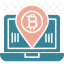 Bitcoin Localizacao Mapa Ícone