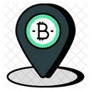 Localizacao De Bitcoin Localizacao De Criptomoeda Localizacao De Criptografia Ícone