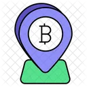 Localizacao Bitcoin Bitcoin Localizacao Ícone