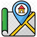 Localizacao Inicial Navegacao Inicial Gps Residencial Ícone