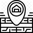 Localização residencial  Ícone