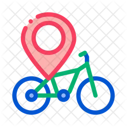 Localização da bicicleta  Ícone