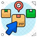 Localizacao De Encomendas Rastreamento De Encomendas Localizacao De Pacotes Icon