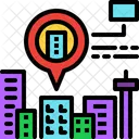 Localizacao Do Edificio Localizacao Da Cidade Cidade Ícone