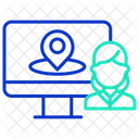Localizacao Do Mapa Do Computador Localizacao Do Usuario On Line Localizacao On Line Ícone