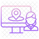 Localizacao Do Mapa Do Computador Localizacao Do Usuario On Line Localizacao On Line Ícone