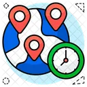 Localizacao Global Direcao Global GPS Global Icon