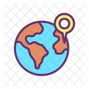 Localizacao Do Mapa Earthh Localizacao Global Pin Global Icon