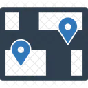 Mapa De Localizacao Mapa De Area GPS Ícone