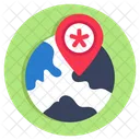 Localizacao Medica Orientacao Medica GPS Ícone