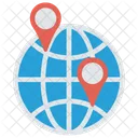 Localizacao GPS Mundo Ícone