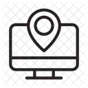 Localizacao On Line Mapa Ícone