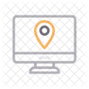 On Line Localizacao Mapa Ícone