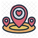 Localizacao Proxima Amor Romance Icon