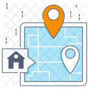 Localização residencial  Ícone