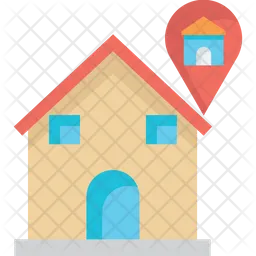 Localização residencial  Ícone